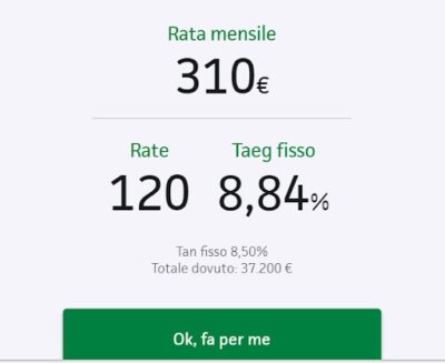 findomestic simulazione 25000 in 120 rate