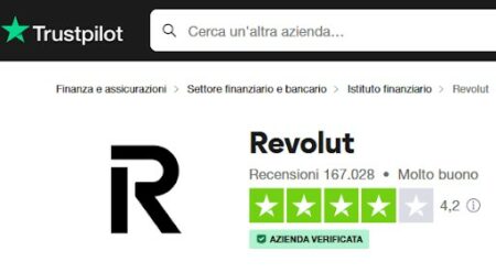 revolut valutazione su trustpilot